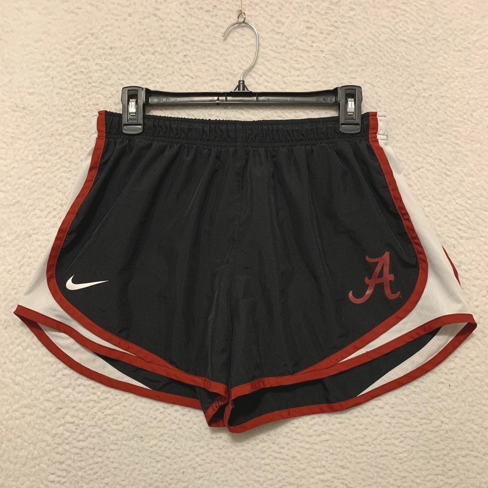 Nike Alabama Crimson Tide Dri-FIT Tempo Shorts Womens L (29x3) Lined Black Red